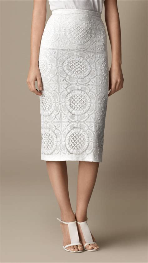 burberry white pencil skirt|burberry skirts on sale.